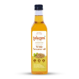 wood pressed white sesame oil