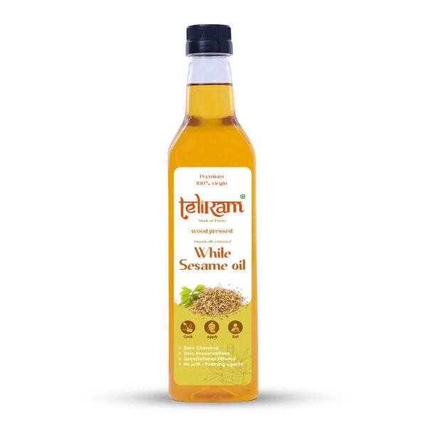 Teliram Wood Pressed White Sesame Oil (1L)