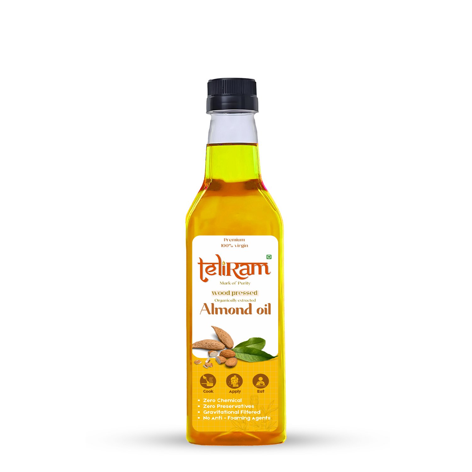 Teliram Premium Wood Pressed Almond Oil (250 ML)