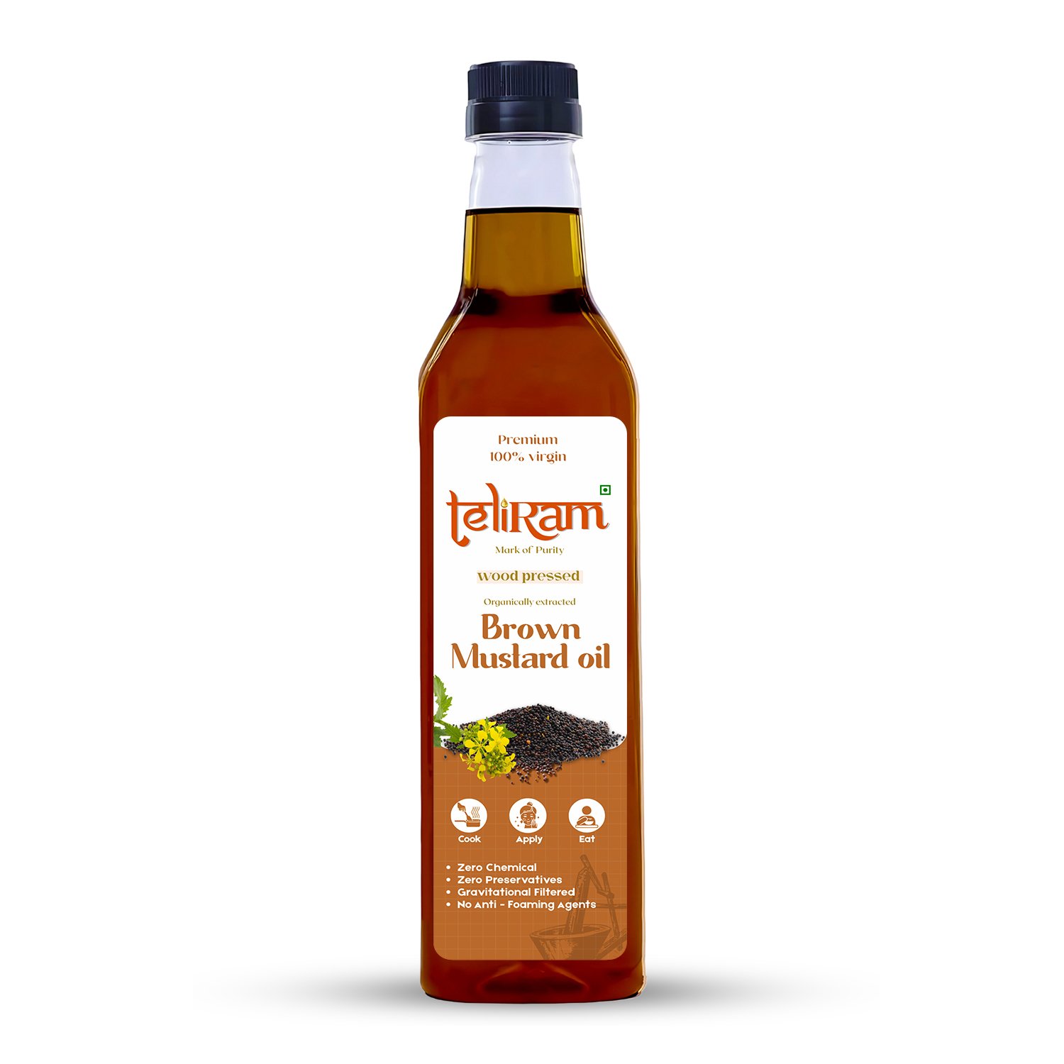 Teliram Wood Pressed Brown Mustard Oil ( 1L)