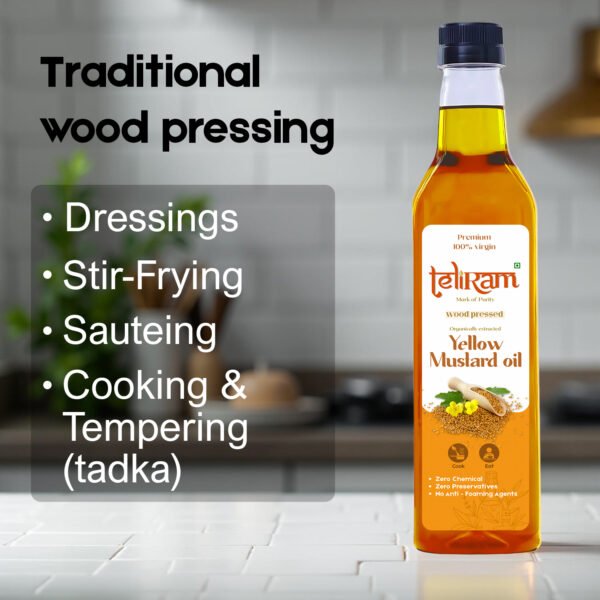 Teliram Wood Pressed Yellow Mustard Oil (5L) - Image 3