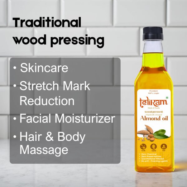 Teliram Premium Wood Pressed Almond Oil (250 ML) - Image 4