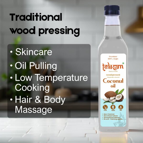 Teliram Wood Pressed Coconut Oil (1L) - Image 3