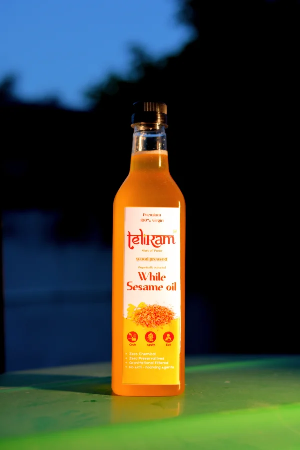 Teliram Wood Pressed White Sesame Oil (1L) - Image 5