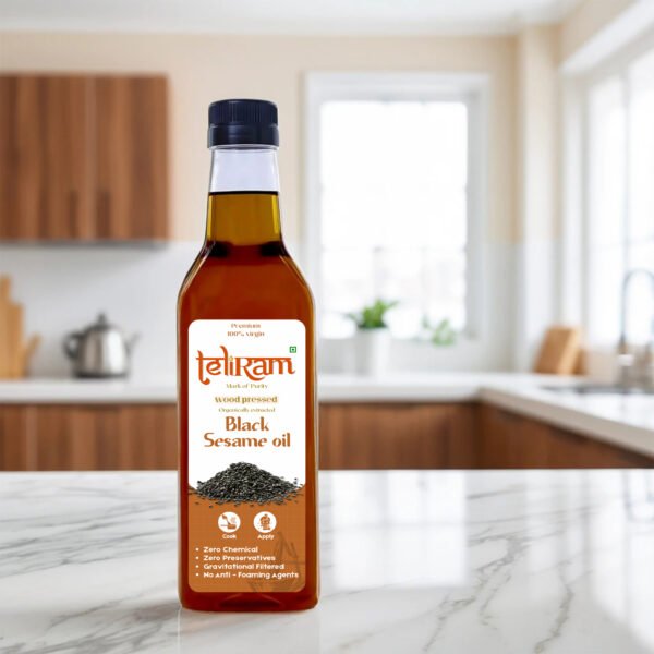 Teliram Wood Pressed Black Sesame Oil (1L) - Image 4