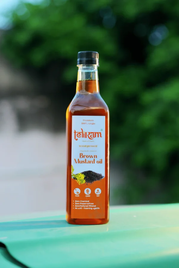 Teliram Wood Pressed Brown Mustard Oil ( 1L) - Image 5